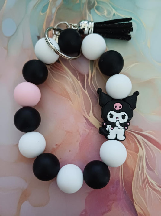 🖤🤍 Monochrome Magic – Sanrio-Inspired Charm Bracelet 🤍🖤
