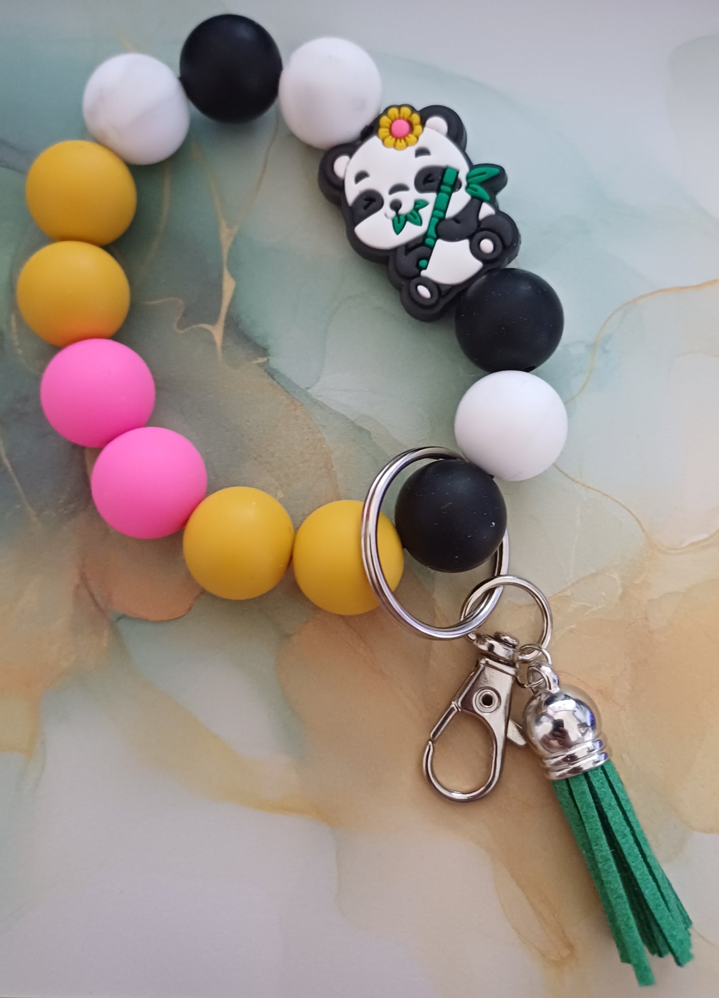 Panda Love Silicone Charm Bracelet Clip 🐼💗