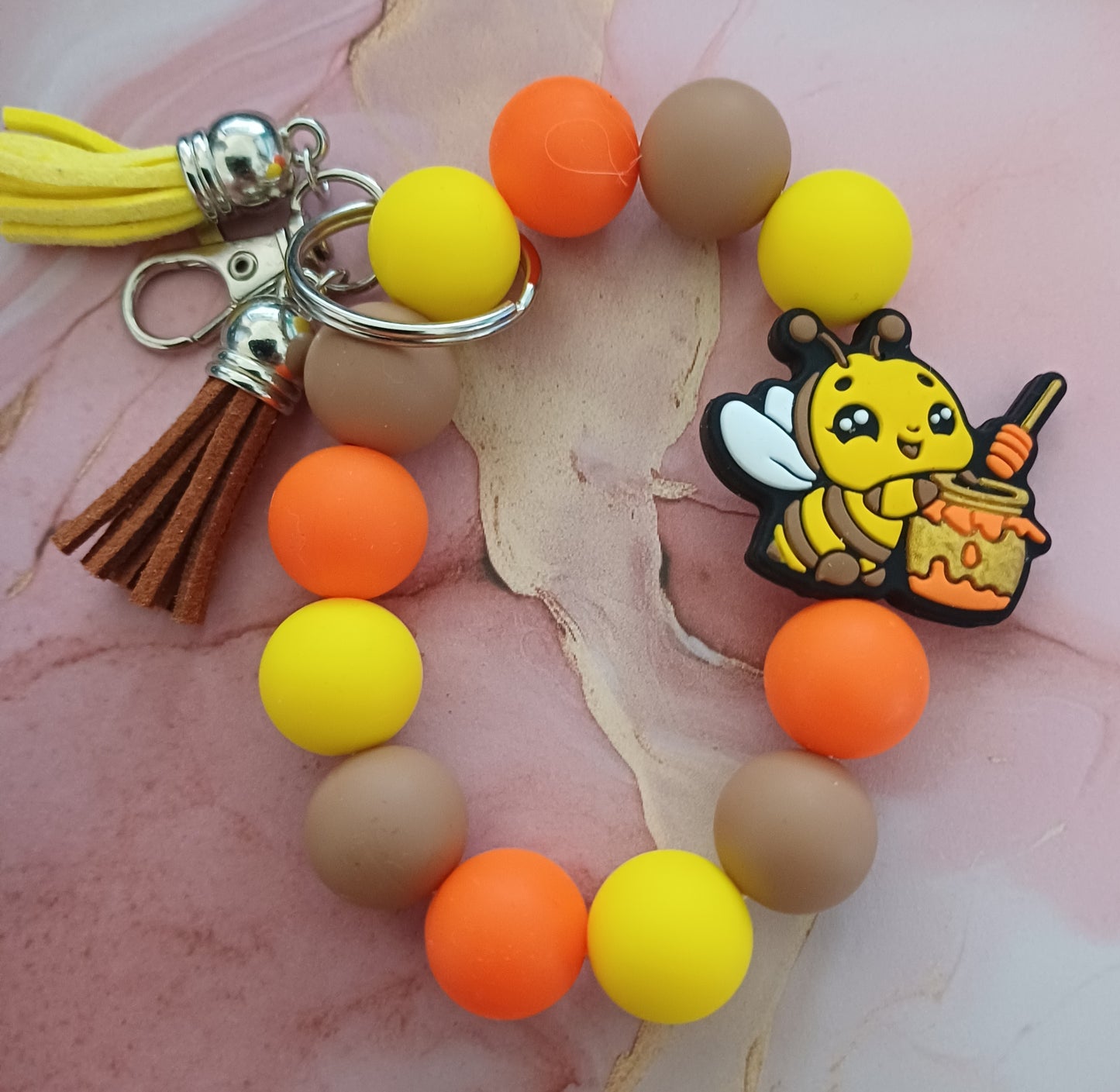 Sweet As Honey Silicone Beaded Bracelet Clip 🍯🐝