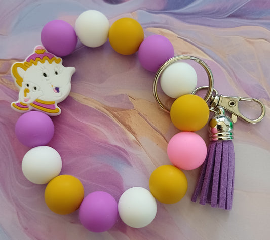 Enchanted Teapot Charm Bracelet Clip 🌹☕✨